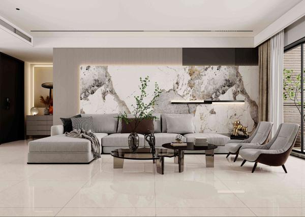 800x800mm Beige Polished Glazed Porcelain Tiles AAA Grade