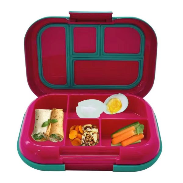 Bento Box For Teens Kids Lunch Box Containers Versatile Leakproof 4-Compartment Bento-Style Lunch Box Portion-Controlled