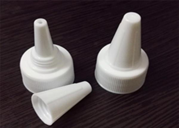 Pure White Plastic Bottle Screw Caps , PET Bottle Cap With Long Nose