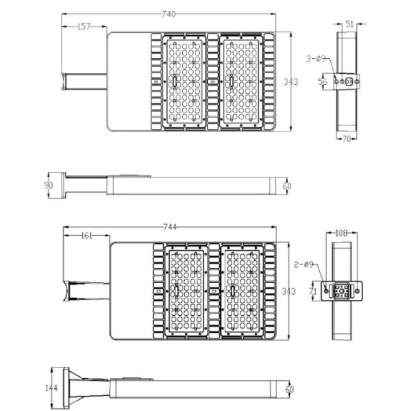 200Ватт привело обломоки САМСУНГ светов парковки и водителя меанвелл для света коробки ботинка СИД