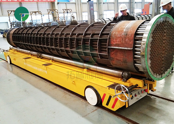 Steel Industry Automatic Transfer Carriage Rail Guided Powered Trolley With Rollers