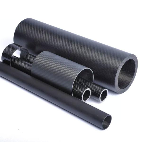 3k Glossy Twill Roll Wrapped Carbon Fiber Tube Multifunction For Building