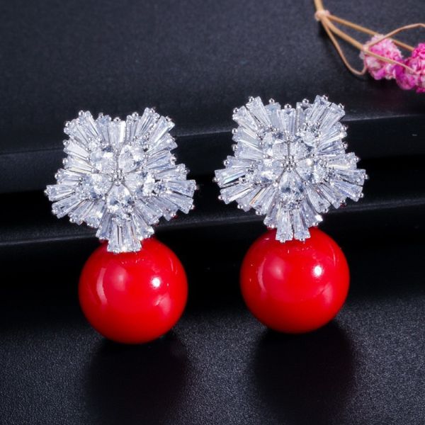 Fashion zirconia earrings cz earrings classic simple earrings design jewelry earrings necklace jewelry set