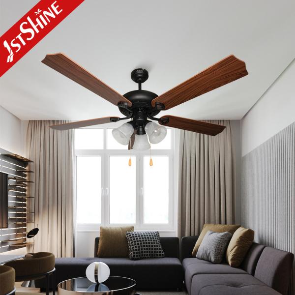 CE Super Ásia Itália Interior Elegante Clássico Antigo 52 polegadas Ventilador de teto com luz 1stshine