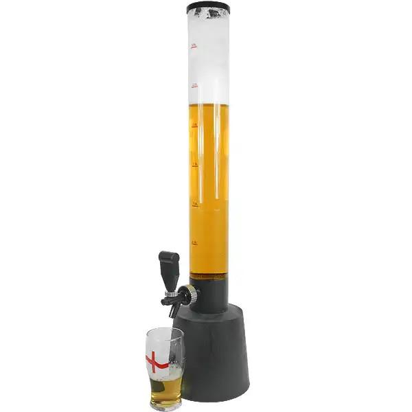 Tour de boissons en plastique 3L équipement de bar de café Tour de bière noire