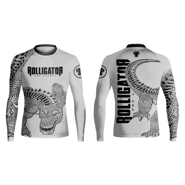 No Gi Sublimated Long Sleeve Rashguard with Digital Print and 220 gsm Fabric Weight for Quick Dry Compression Wear