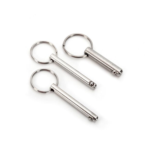 Quick-Release Pins Stainless Steel Ball Lock Handle with Detent Ring Pin Shipping Air Bright Finish General Industry
