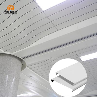 Modern Design Customized Aluminum Suspended Metal Strip Slat False Ceiling For Hallway Interior Decoration