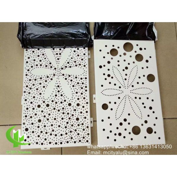 Panneau métallique sculpté CNC Perforé 3 mm Panneau de revêtement métallique en aluminium pour mur rideau