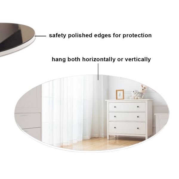 Овальная Frameless стена установила толщину зеркала 1.8CM макияжа