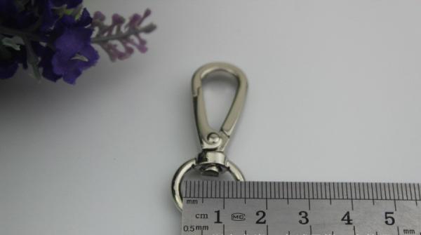 Bag accessories promotional item stock hanging gunmetal color 13 mm snap hook clip swivel with polishing