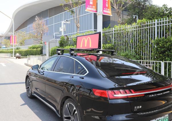 ROHS Shockproof Car Taxi Top Led Display Advertising Signs P2 P2.5 P3 P4 P5