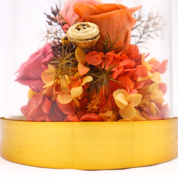 Customized Preserved Preserved Rose Glass Dome Home Decorative Christmas Gift