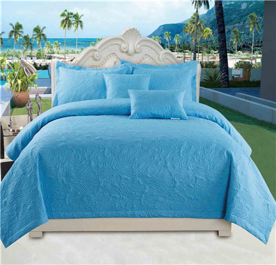 Supersonic Quilts 5pcs Set Microfiber Fabric Super Soft Embossed Quilt