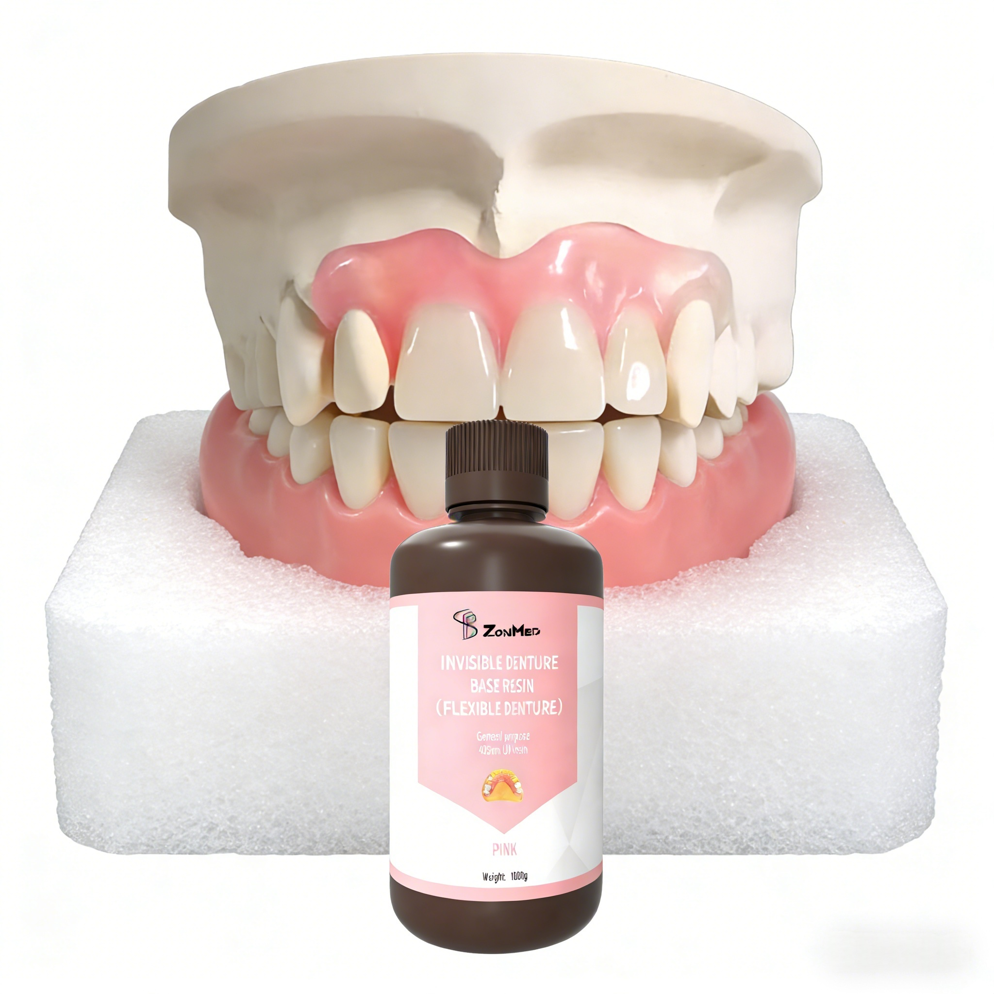 High Precision Invisible Denture Base Resin Flexible Denture Designed with High Flexibility and Excellent Biocompatibility