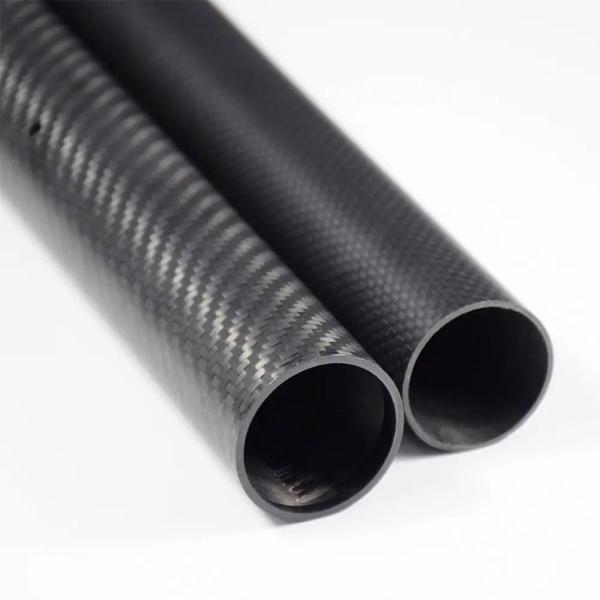tubo grosso da fibra do carbono da parede 3K de 100% Não-magnético ou eletromagnético