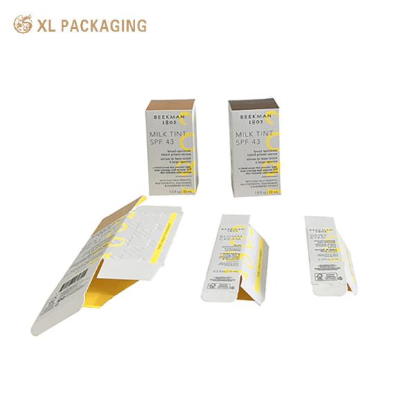 Boîte de soin de la peau personnalisée à la vente au détail Emballage Coffret de papier pliable Cosmétique Boîte de carton Rouge à lèvres Boîtes cosmétiques Boîte de papier