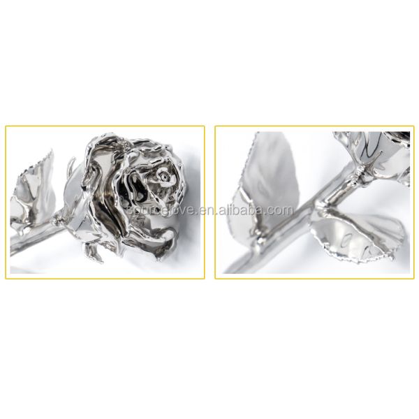 Platinum Dipped Rose With High Quality Gift Box Forever Gold Rose for Mother's Day Gift and Christmas Gift