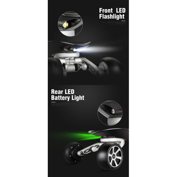 5 Inch Electric 4 Wheel Skateboard Smartphone App Connection For Recreation