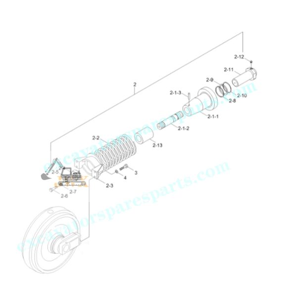 Части Undercarriage Crawler весны возвратной пружины регулятора следа экскаватора PC56