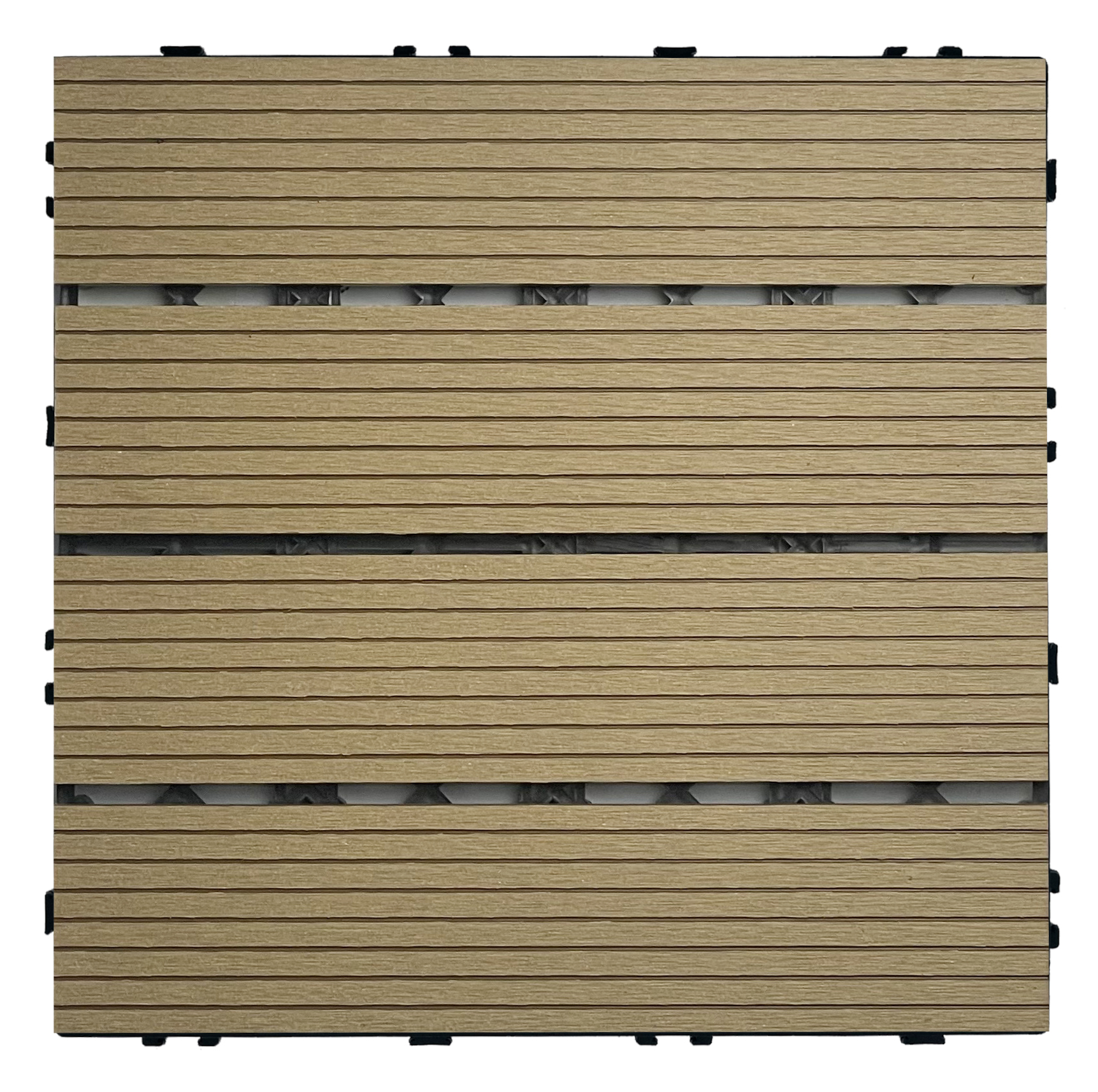 3D Embossed Plastic Wood Deck Tiles Match Real Wood Texture