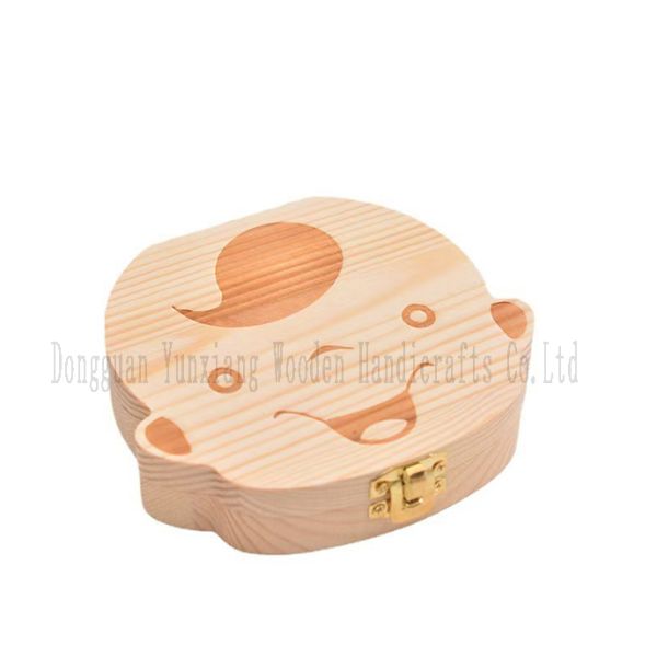 Boîte à souvenirs de dent de bébé, première boîte à souvenirs de dent pour enfants - Boîte cadeau en bois pour garçons et filles