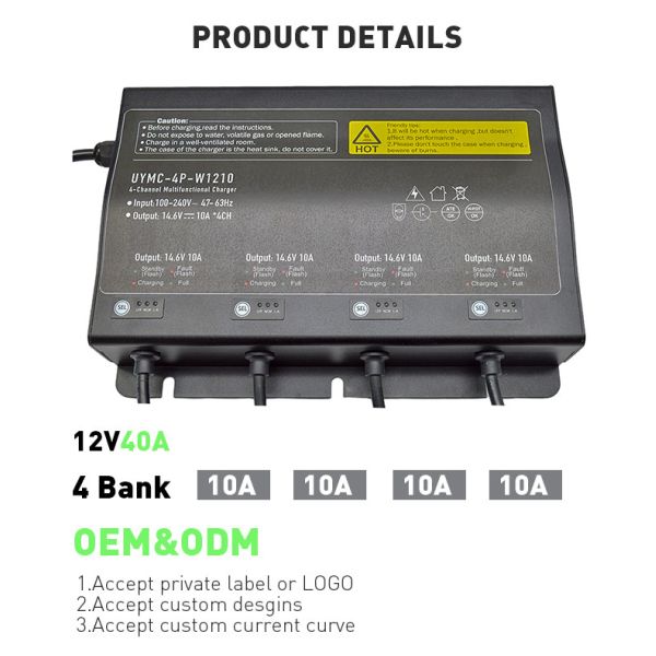 Интеллектуальная зарядка батареи для гольф-коляски водонепроницаемая 90V~260VAC