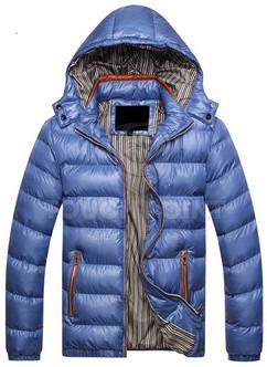 Casual Style Mens Down Parka Jacket , Mens Shiny Puffer Coat Good Thermal Protection