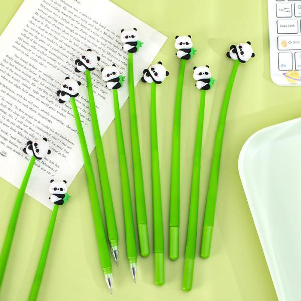 0.5mm Cute Panda Creative Gel Ink Pen Student Stationery Silicone Gel Pen