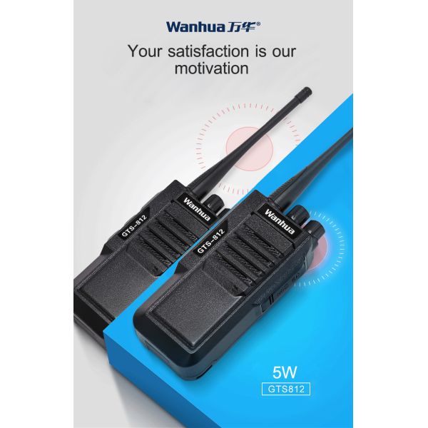 GTS812 Walkie-Talkie Long Distance Communication Lightweight Design 2-15km Range 210g