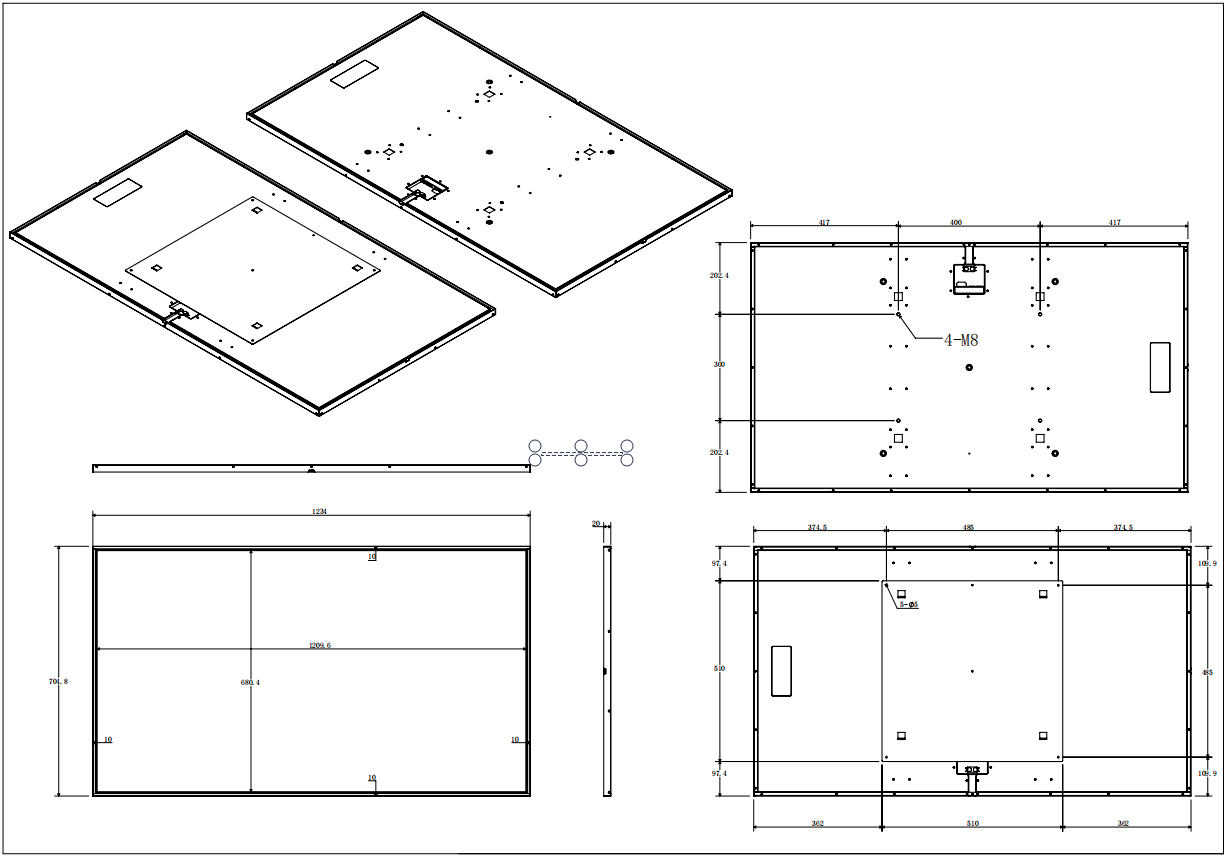 Стильный 55 дюймовый 20 мм ультратонкий ЖК-дисплей Легкая коммерческая цифровая вывеска