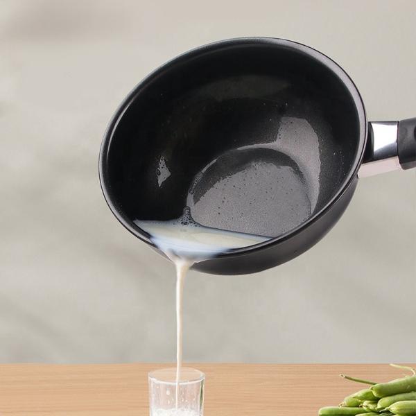 Black Mini Kitchen Sauce Pans Iron Non Stick  With Bakelite Handle