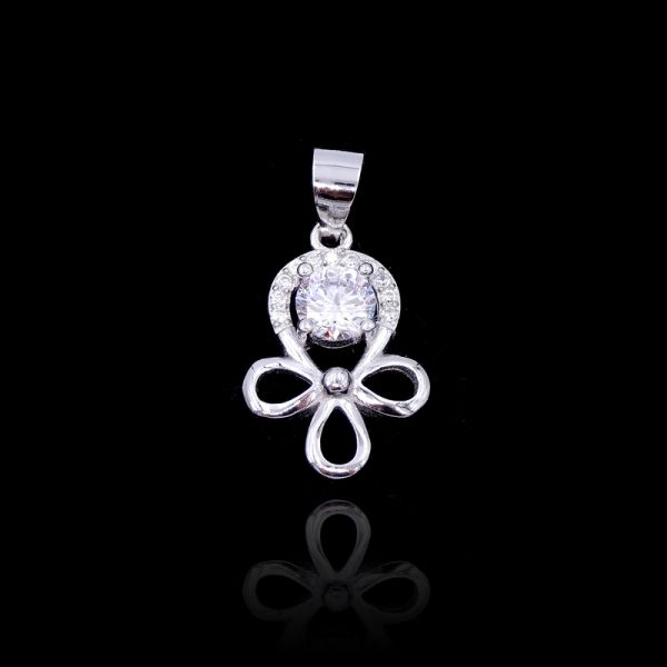 Стиль Италии камня циркона креста стерлингового серебра роскоши 925 привесной для христиан