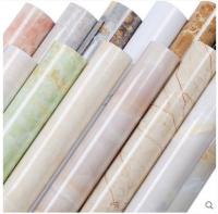 1.22m ou 0.61m Largeur Taille Haut papier peint en marbre brillant PVC adhésif Autocollants muraux pour salle de bain et cuisine papier peint en marbre