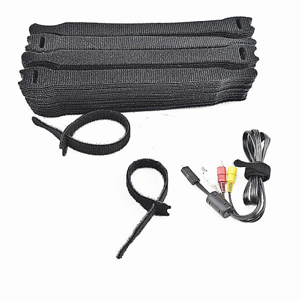 Die Cutting Coloured Cable Ties  Customized Self-Adhesive Tape Shape Self-gripping Hook and Loop Cable Tie