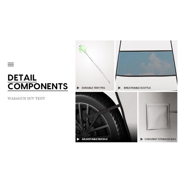 SUV Car Tent, Tailgate Shade Awning Tent for Camping, Vehicle SUV Tent Car Camping Tents for Outdoor Travel