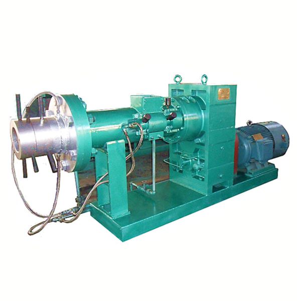 Rubber Extrusion Line with Heat-feed Single Screw Extruder, Variable Rotation Speed, and Multi-functional Head Piece for Hose Making