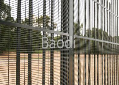 Black Security Mesh Fencing 76.2mm X 12.7mm ,  Easily Assembled Airport Security Fencing