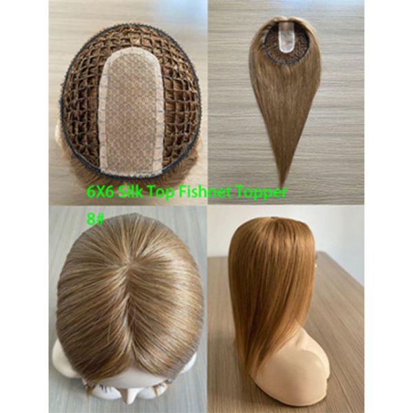 European Hair Pieces for Women Integration Natural Black/Dark Brown/Mocca Brown Hair