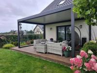Água Impermeável Louver Blade Roof Awning Água Impermeável Alumínio Quadro Pergola Awnings