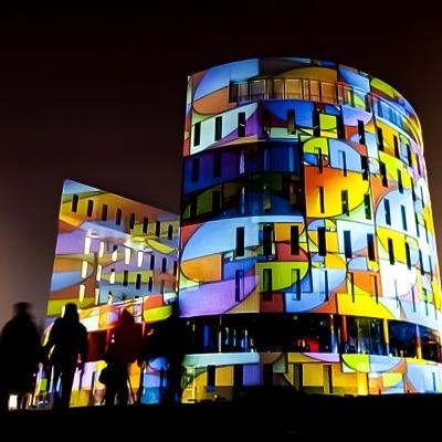 Creative 3d Projection Animation Manufacturer Mapping Large Wall Projection