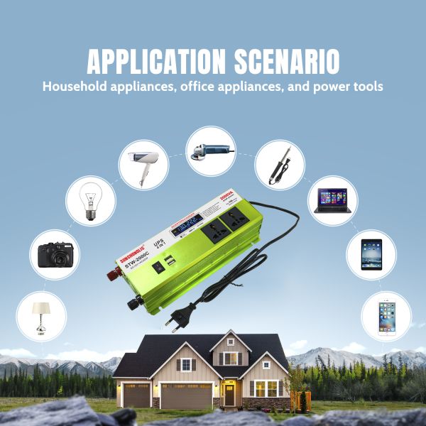 1000W 12V to 220V Home Use Power Inverter With Charger for Reliable DC to AC Conversion