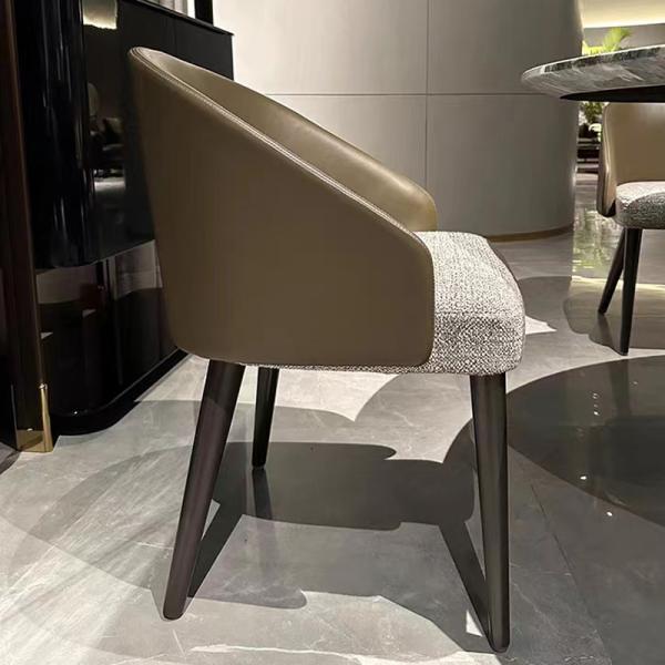 Flex Low Back Fabric Dining Room Chairs Upholstered Steel Base
