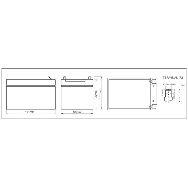 12v 12ah Lead Acid Battery , AGM Deep Cycle Battery Low Self Discharge Rate