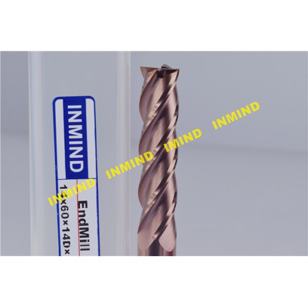 TiAlN Coated CNC End Mill For Milling Machine End Mills , 75 mm - 150 mm Length