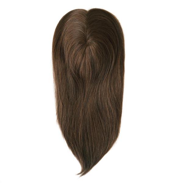 100% European Virgin Hair women Mono hair topper natural color double drawn full end full coverage mono wefted Topper