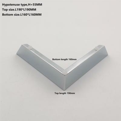 Living Room Chrome Furniture Parts 190mm L Shaped Metal Sofa Leg