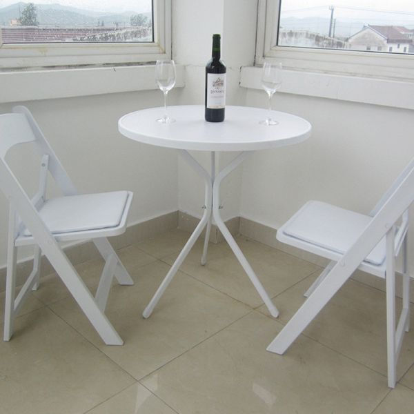 Outdoor Leisure Metal Garden Coffee Tables in Modern Round Shape with Customized Color