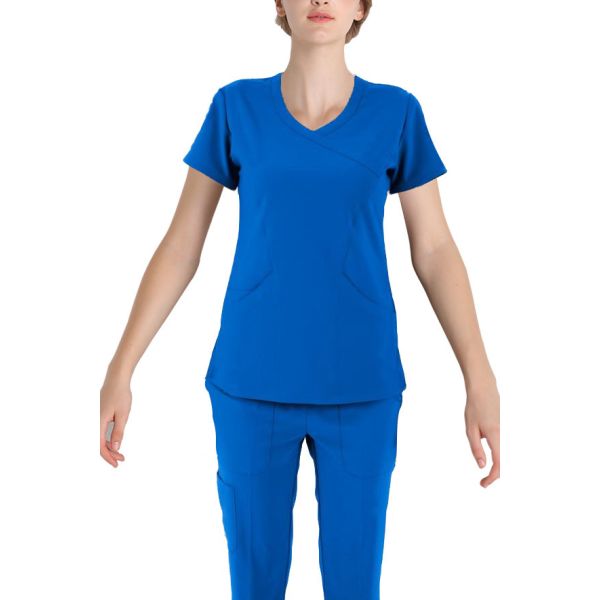 Форма короткого рукава 180 женщин 33% лайкра 5% вискозы полиэстера 62% GSM сплетенная равниной медицинская