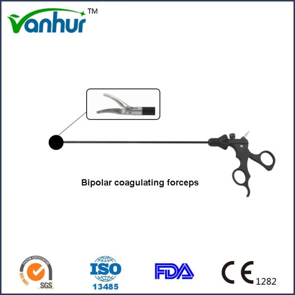 Surgical Clamp Laparoscopic Atraumatic Dual Action Bipolar Coagulating Forceps Steel